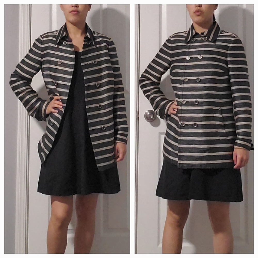 Per Se striped jacket/coat